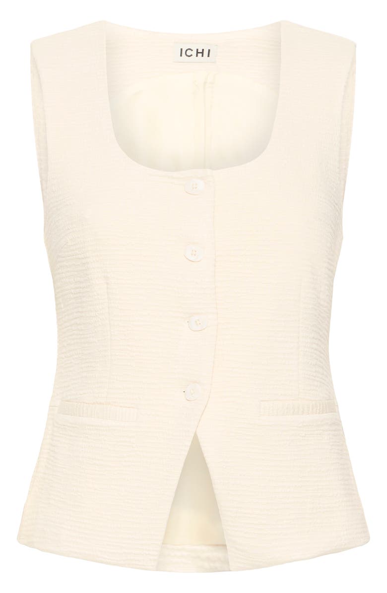 ICHI Ribbed Vest, Alternate, color, Almond Milk