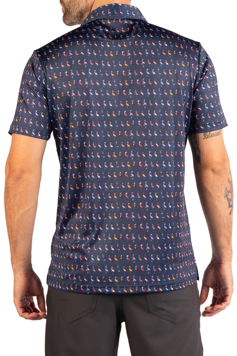 Holiday Byrds Performance Polo, Alternate, color, NAVY