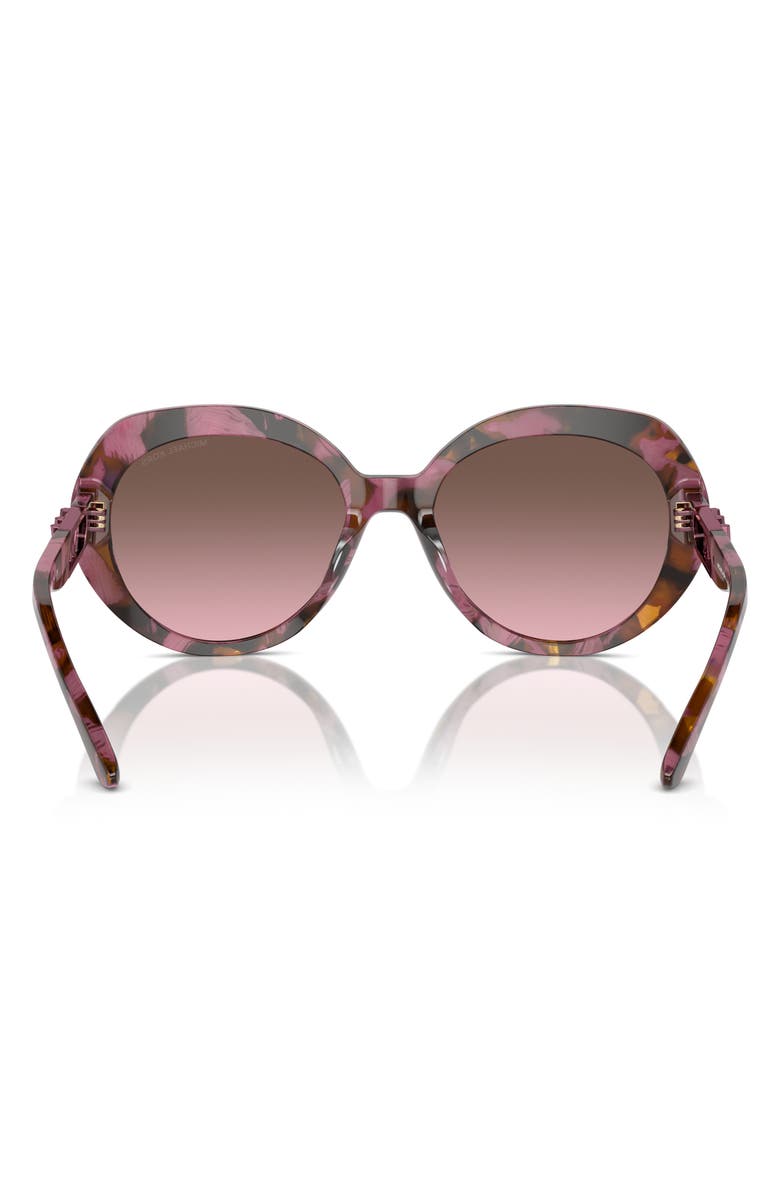 Michael Kors San Lucas 56mm Gradient Round Sunglasses, Alternate, color, Tortoise