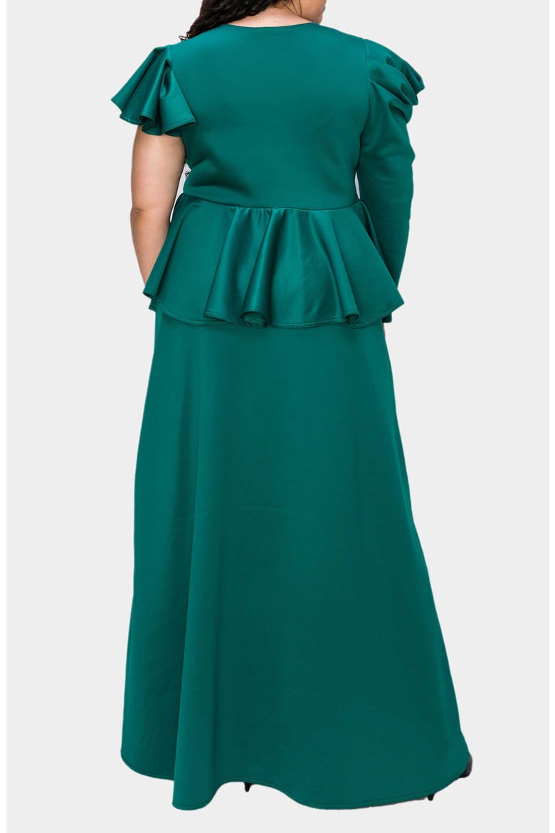 Vivienne Ruffle Maxi Dress, Alternate, color, GREEN