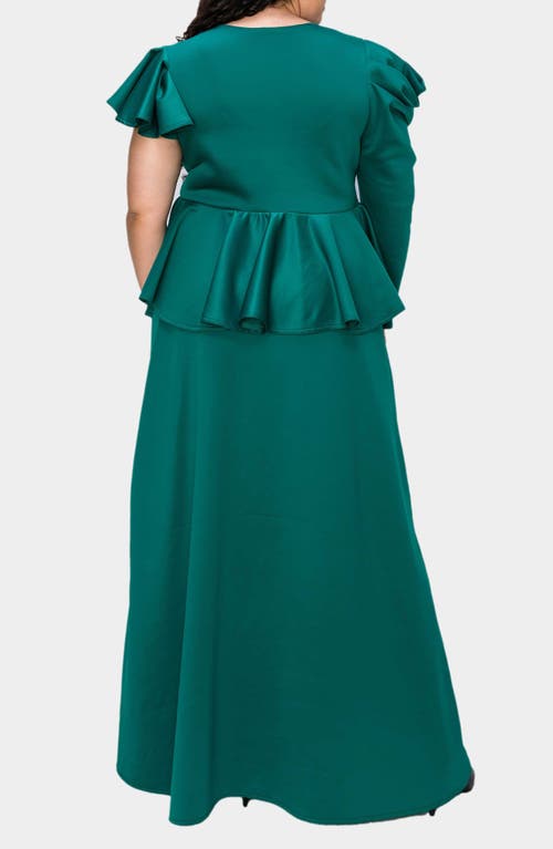 L I V D Vivienne Ruffle Maxi Dress In Green