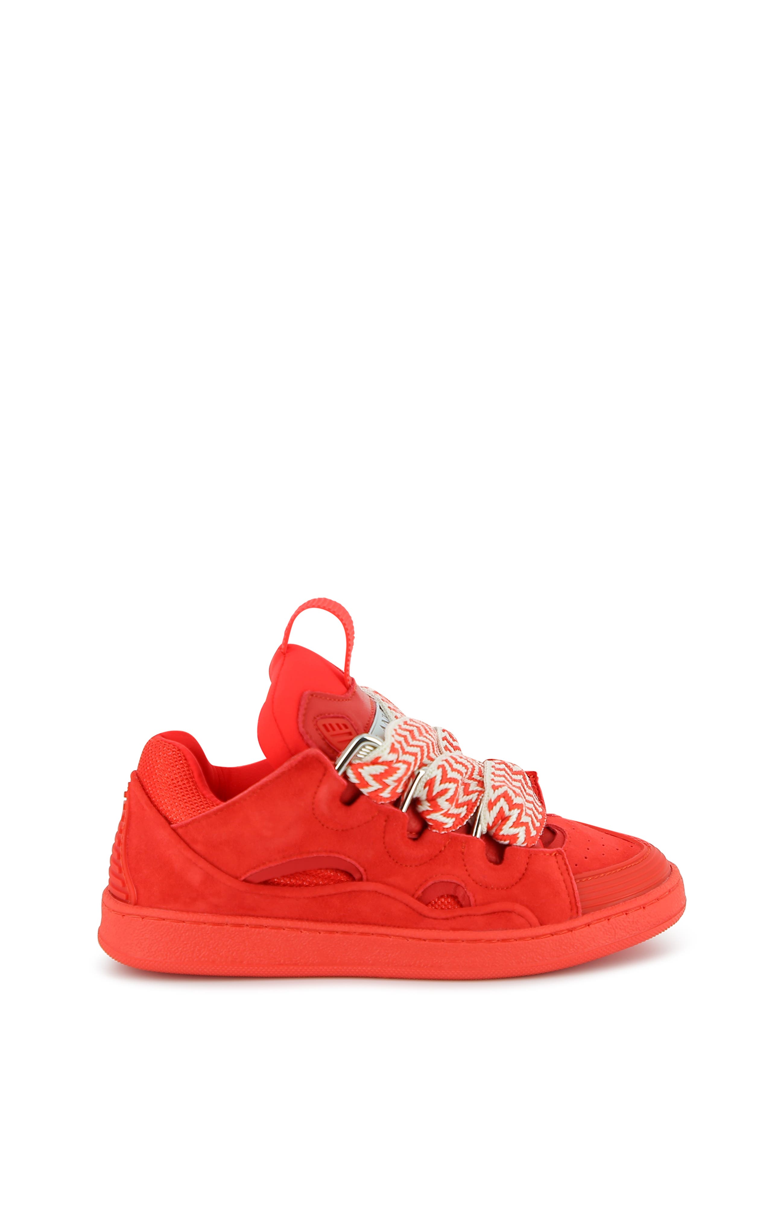 Lanvin Kids Curb Sneakers With Laces, Main, color, Red