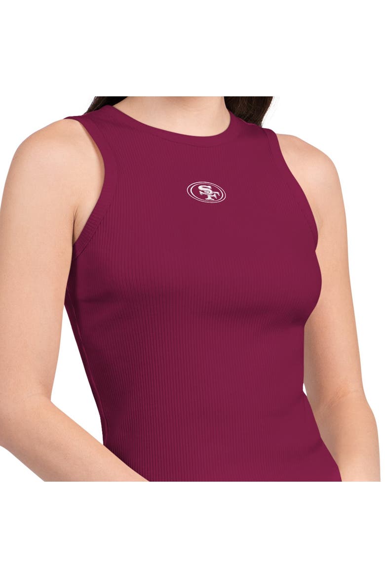 Women's  Starter  Maroon San Francisco 49ers Athleisure Cropped Tank Top, Alternate, color, Maroon