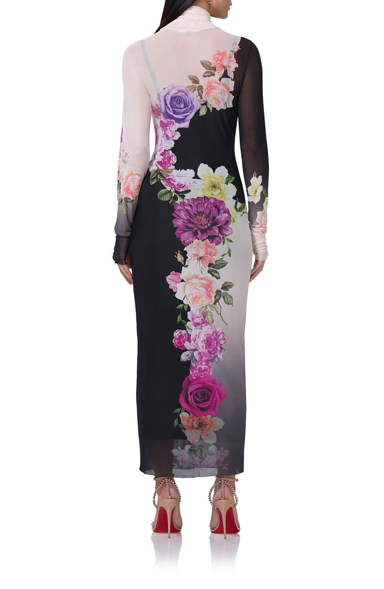 AFRM Shailene Long Sleeve Turtleneck Mesh Dress, Alternate, color,