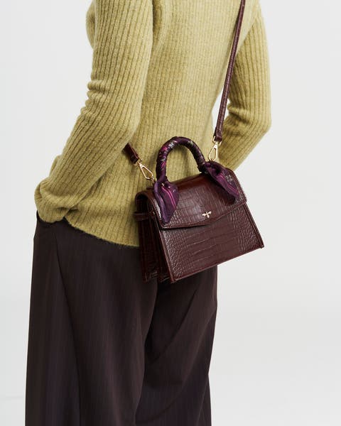 Eliza Croc Small Top Handle Purse
