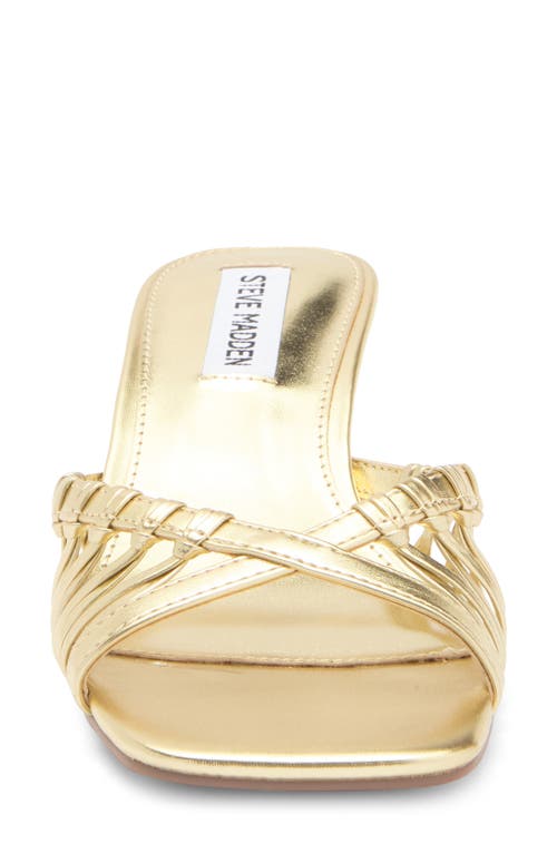 Steve Madden Sharey Kitten Heel Sandal In Gold