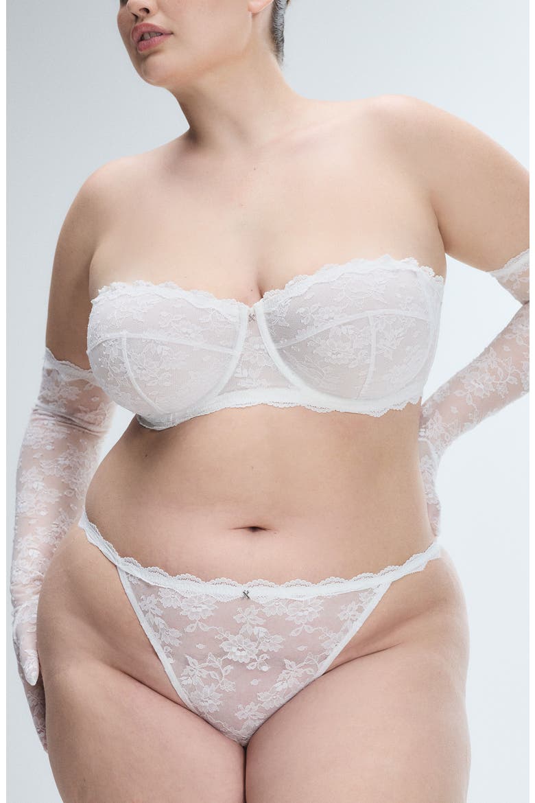 At First Sight Long Lace Gloves, Alternate, color, HAZY WHITE