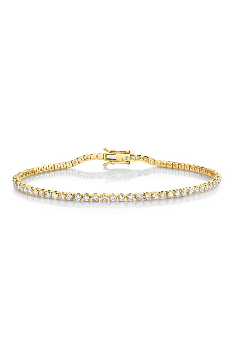 Diamond Tennis Bracelet, Main, color, YELLOW GOLD