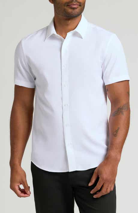 True Classic Slim Fit 4-Way Performance Stretch Short Sleeve Button-Up Shirt