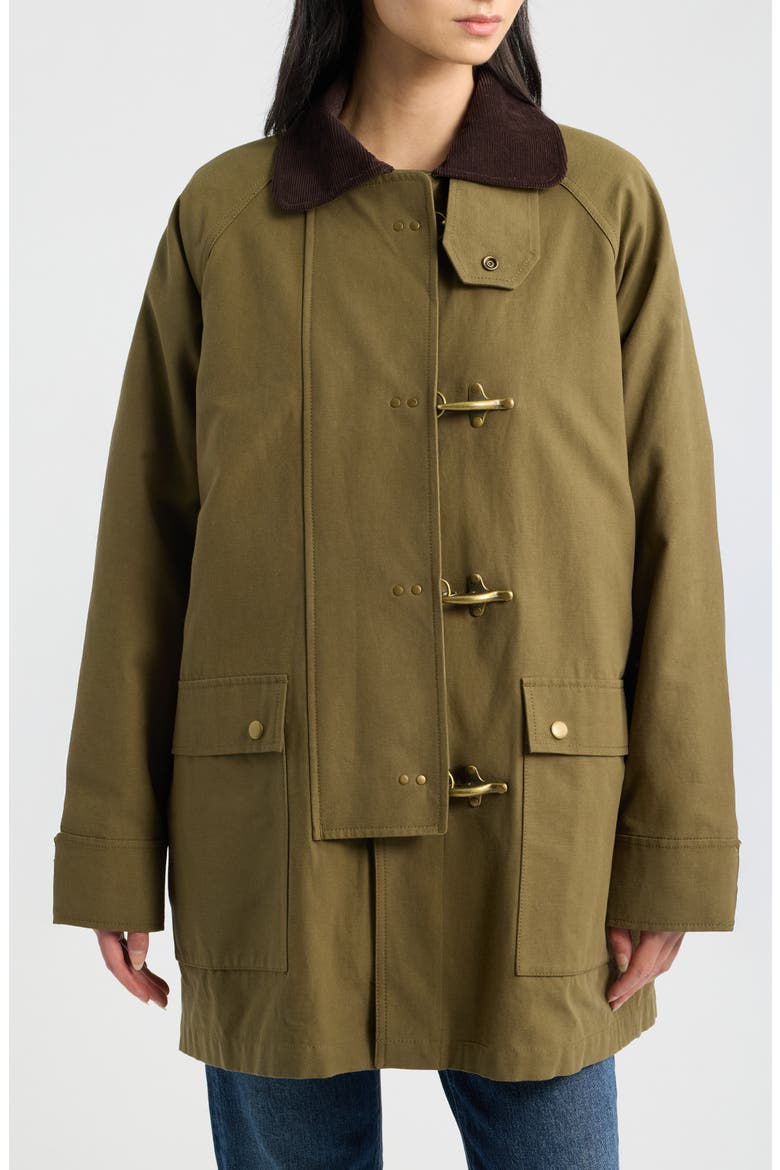 The Firefighter Jacket, Alternate, color, OLIVE WITH CHOCOLATE