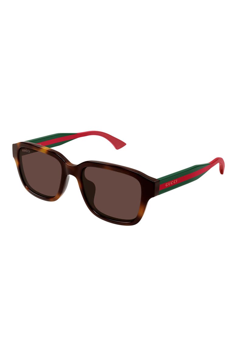 GG2120SA Rectangle Sunglasses, Alternate, color, HAVANA