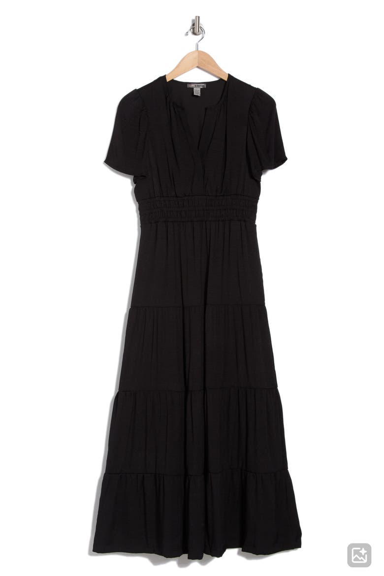 Rio Crepe Maxi Dress, Alternate, color, BLACK