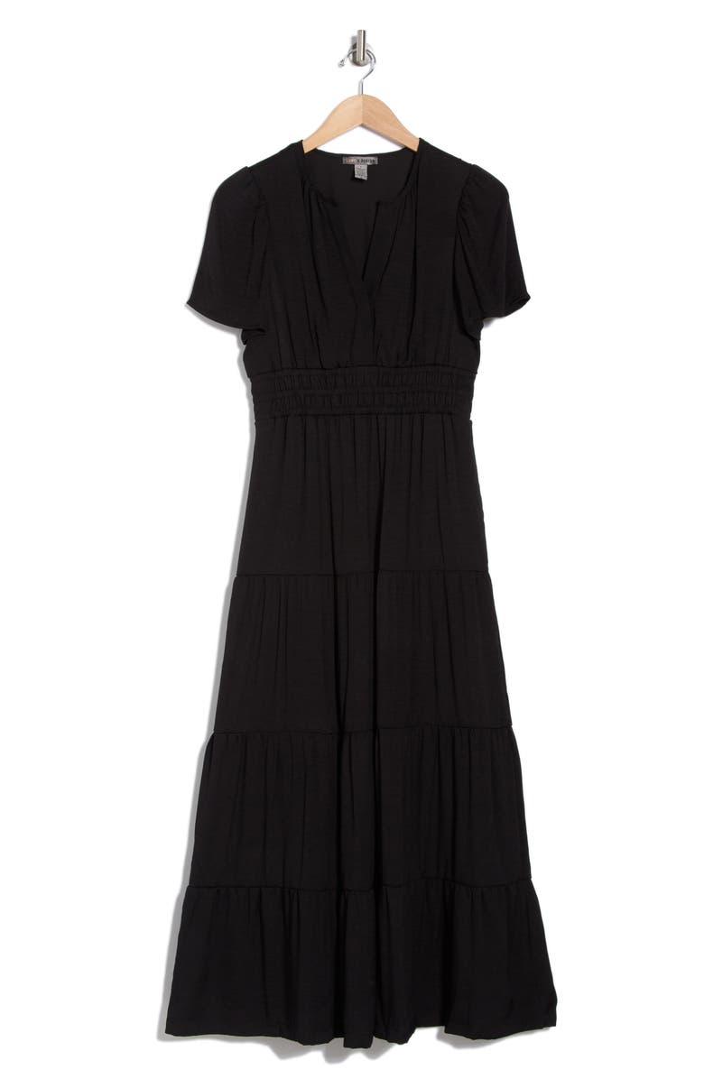 BY DESIGN Rio Crepe Maxi Dress, Alternate, color, Black