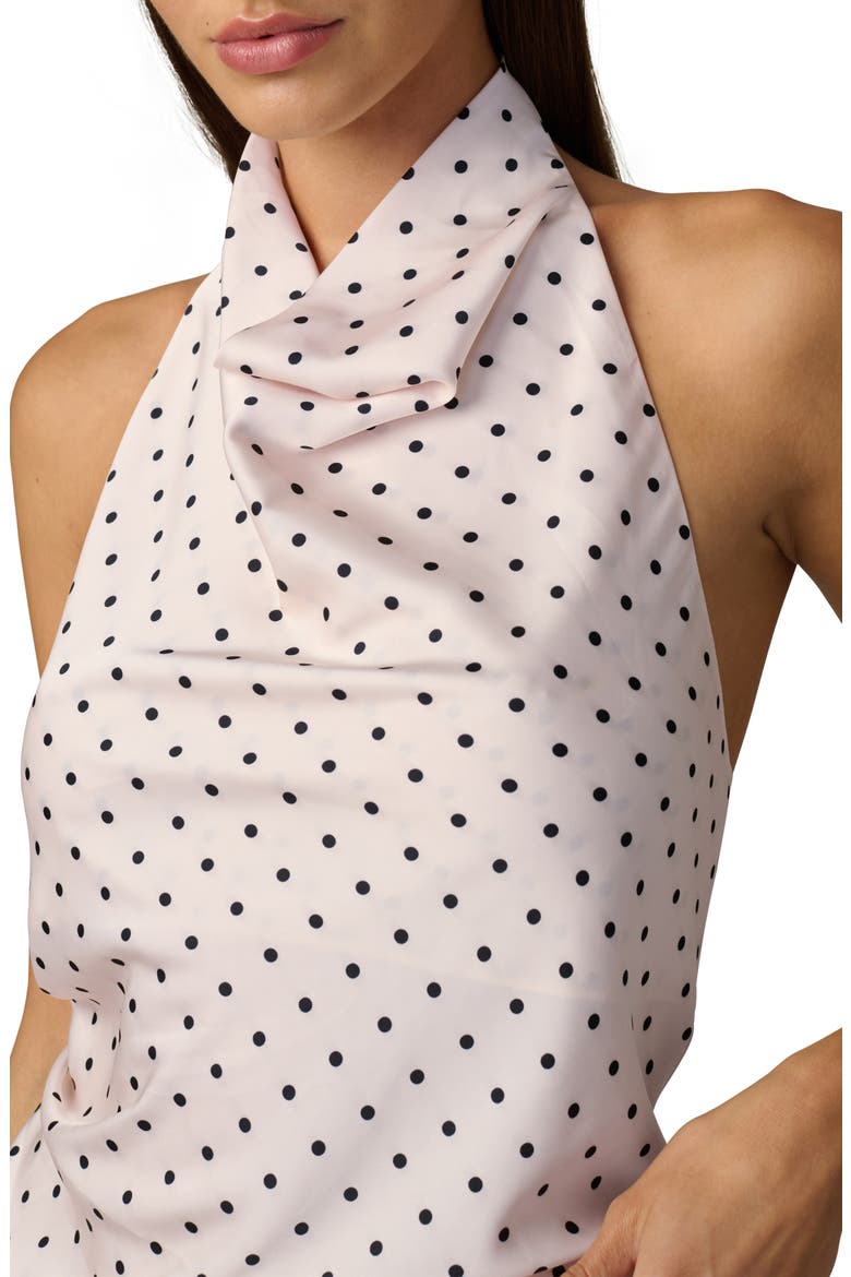 The Ines Halter Top, Alternate, color, ECRU POLKA DOT