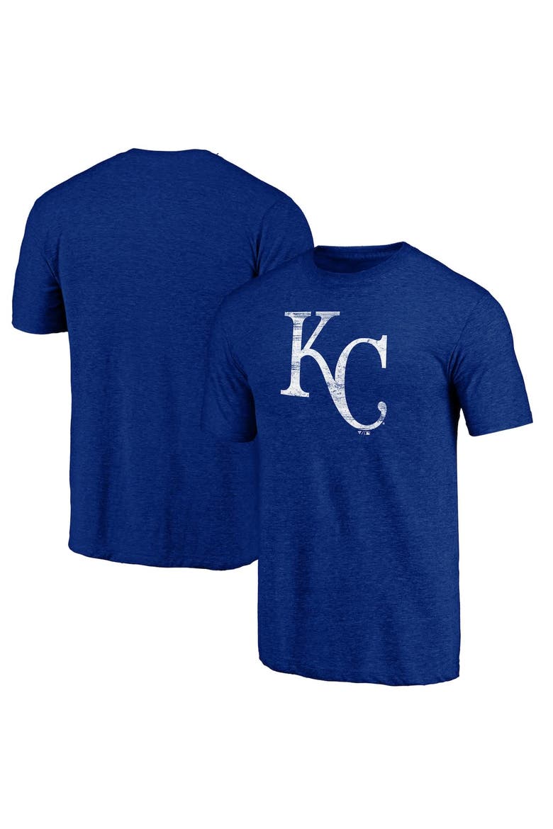 Men's Profile  Royal Kansas City Royals Big & Tall Distressed Logo T-Shirt, Alternate, color, Royal