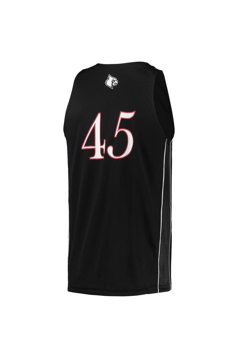 Men's adidas #45 Black Louisville Cardinals Swingman Basketball Jersey, Alternate, color, Black