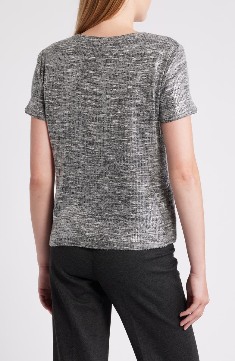 Anne Klein Sequin Marled Knit Top, Alternate, color, 