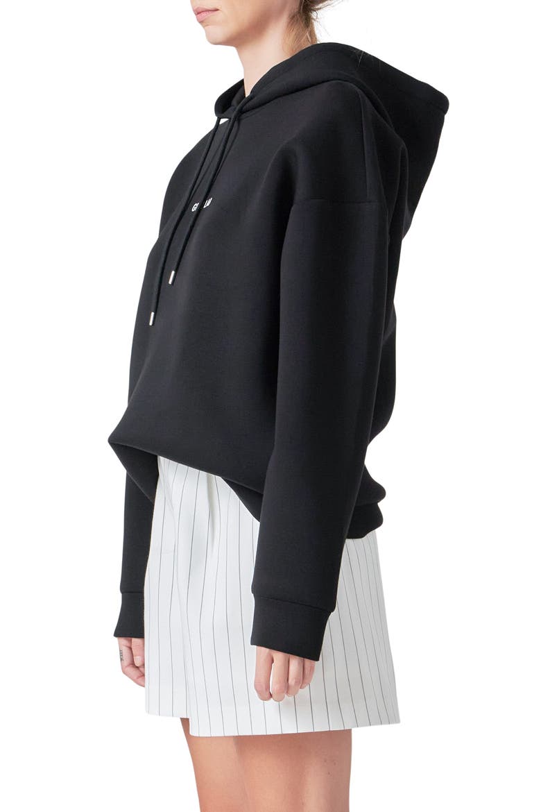 Logo Graphic Hoodie, Alternate, color, BLACK
