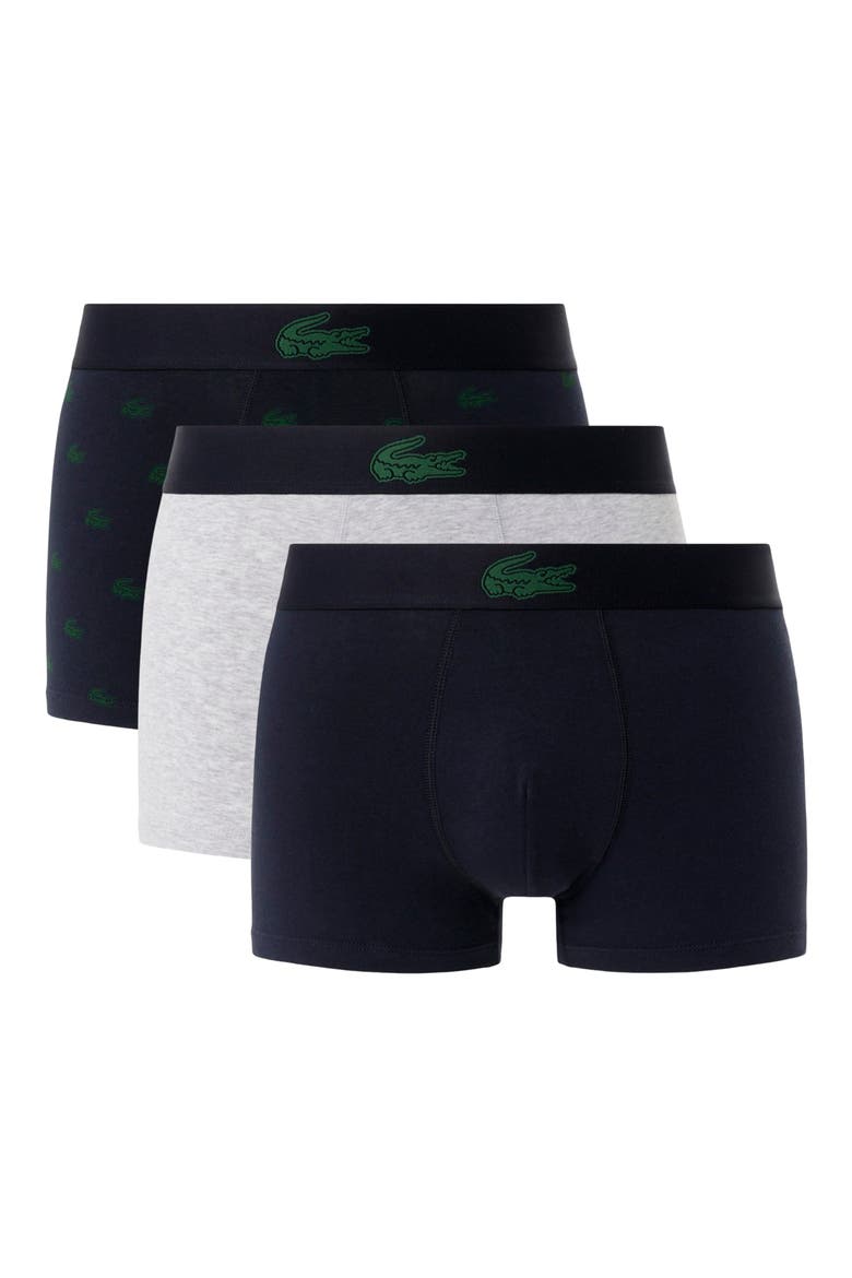 Core Essentials Assorted 3-Pack Stretch Cotton Boxer Briefs, Alternate, color, I90 ABYSM/ GREEN-SILVER CHINE