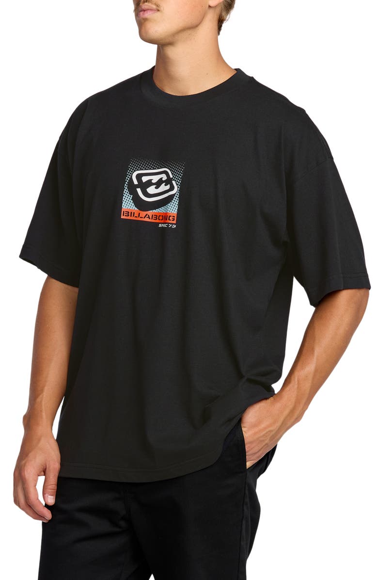Billabong Spec Logo Cotton Graphic T-Shirt, Alternate, color, Black