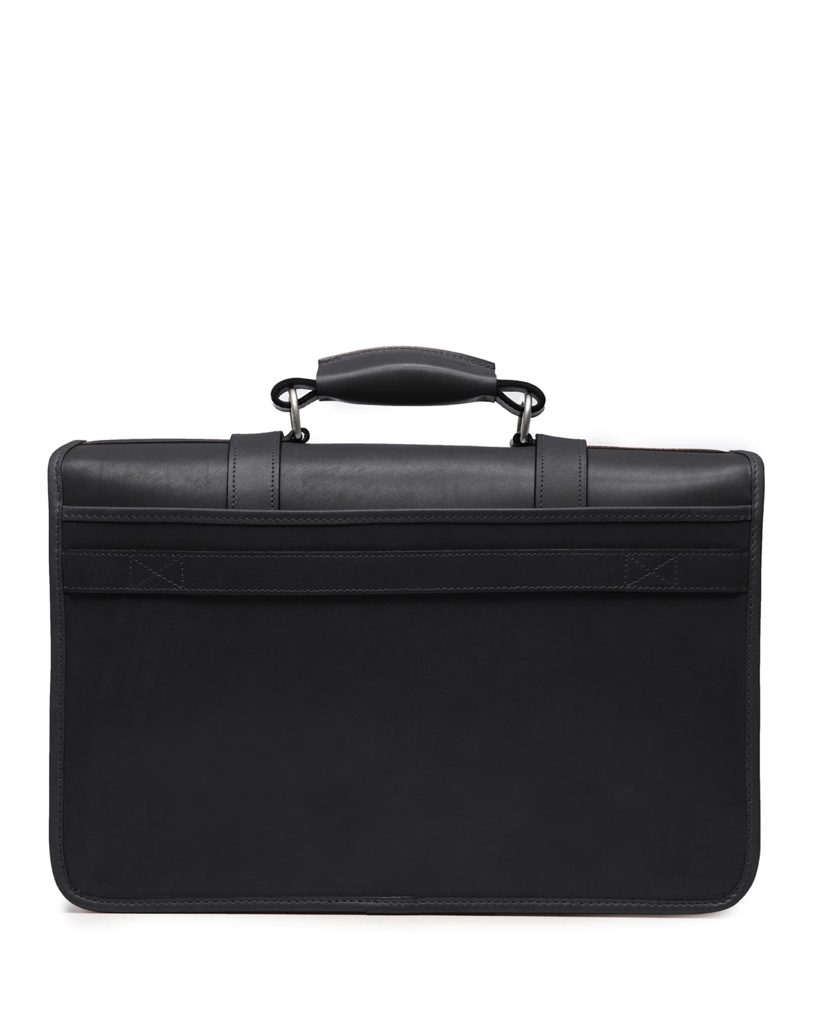 Garfield Leather Briefcase, Alternate, color, Black