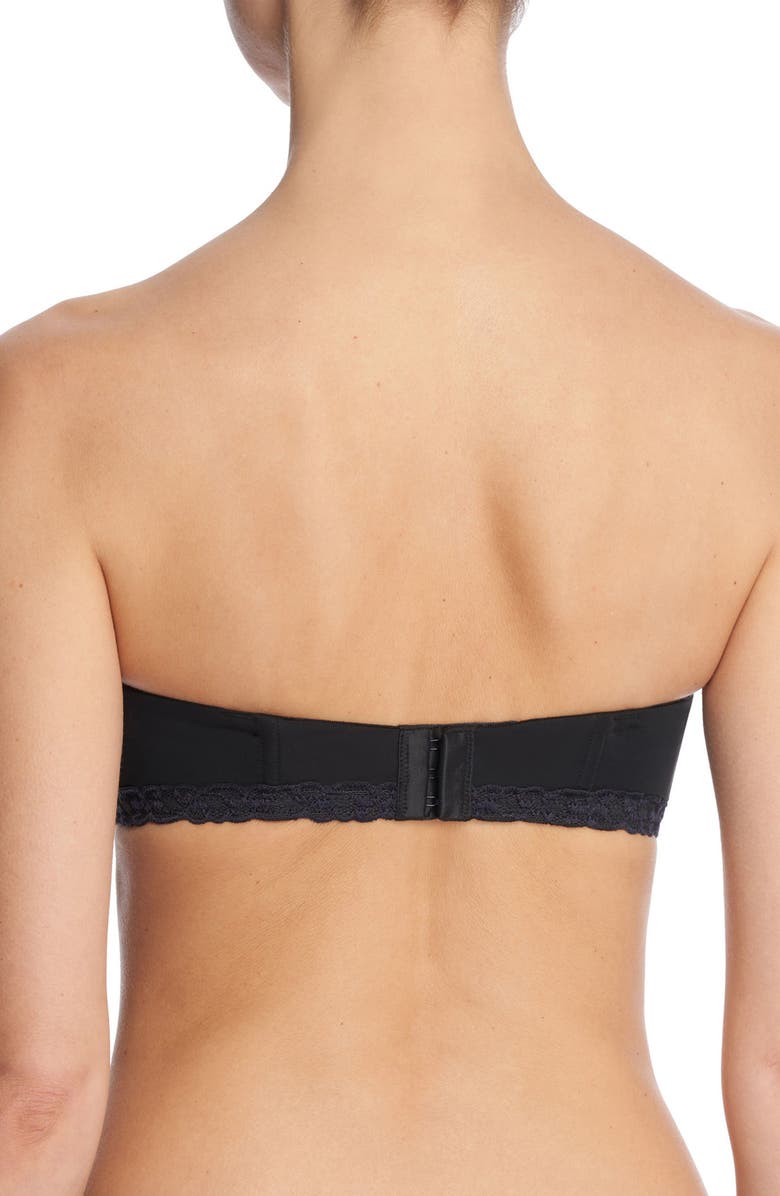 Natori Pure Luxe Strapless Contour Underwire Bra, Alternate, color, Black