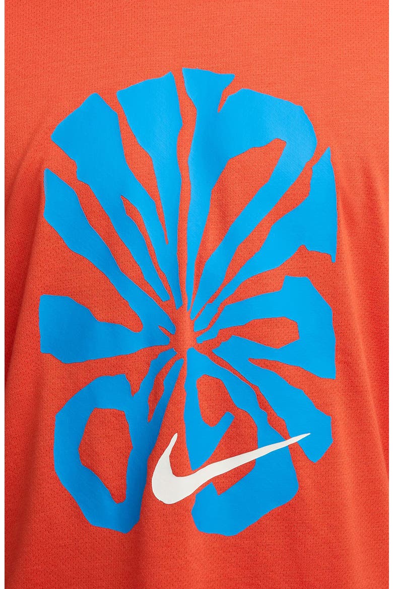 Dri-FIT Rise 365 Running Graphic T-Shirt, Alternate, color, COSMIC CLAY/ SUMMIT WHITE