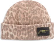 Ganni Leopard Wool & Recycled Wool Blend Beanie