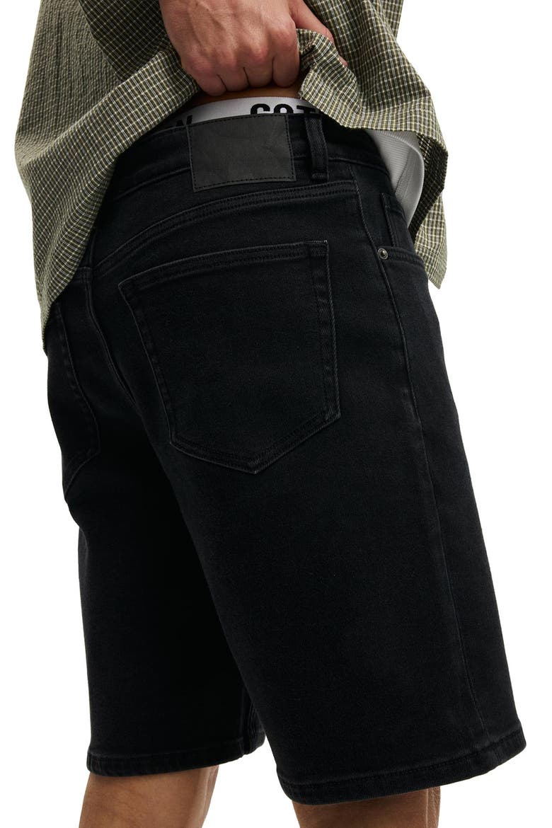 Men's Loose Straight Denim Short, Alternate, color, Roan Black