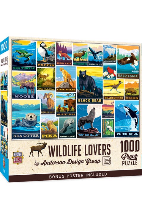 Wildlife Lovers 1000 Piece Jigsaw Puzzle