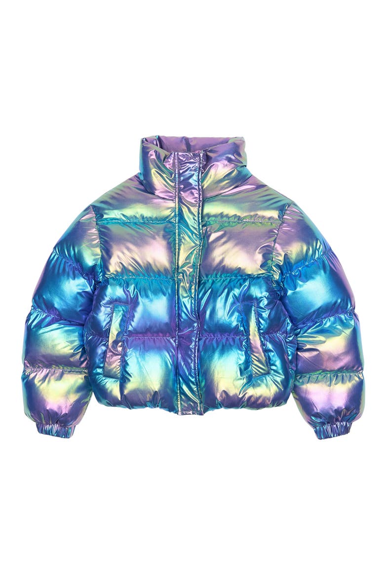Kids' Paris Iridescent Puffer Jacket, Main, color, METALLIC