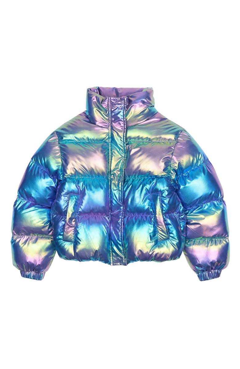 THE NEW Kids' Paris Iridescent Puffer Jacket, Main, color, Metallic