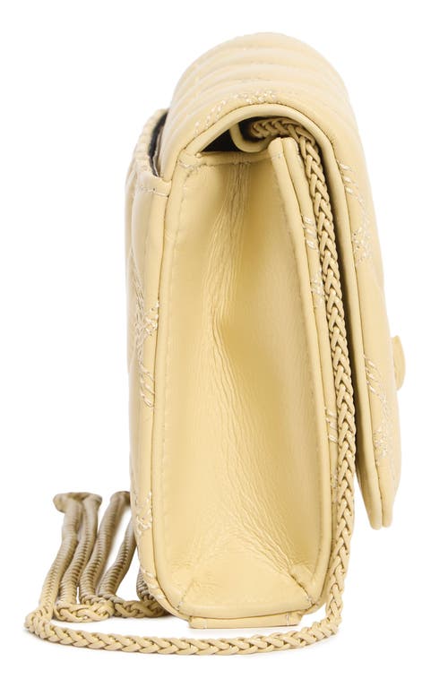 Kurt Geiger London Extra Mini Kensington Drench Leather Shoulder Bag In Cream