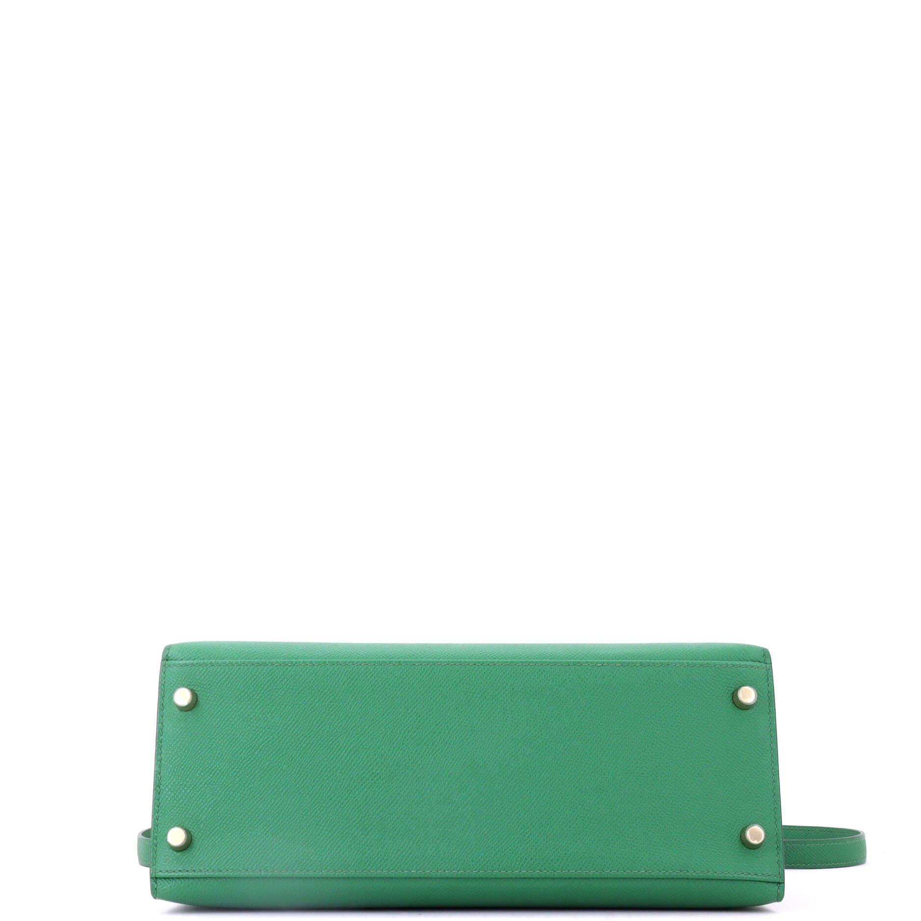 Pre-Owned Hermes Kelly Handbag Green Epsom with Gold Hardware 28, Alternate, color, Cactus