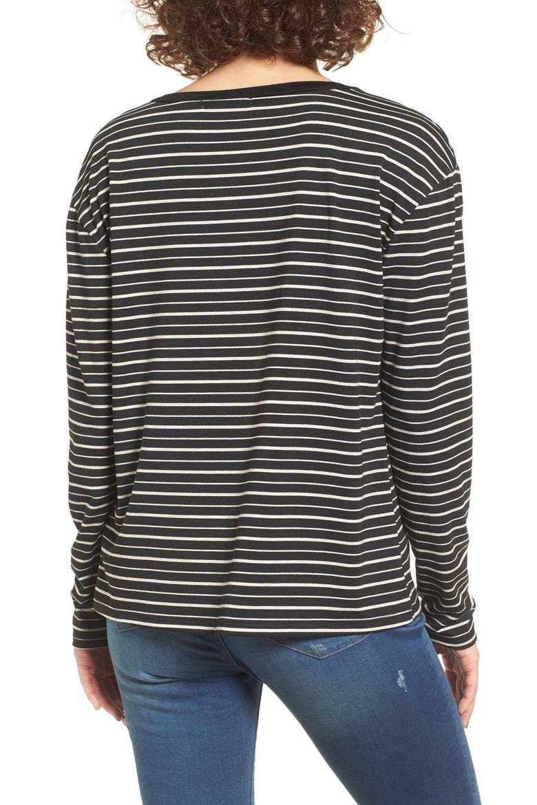 Stripe Tee, Alternate, color, BLACK/ OATMEAL