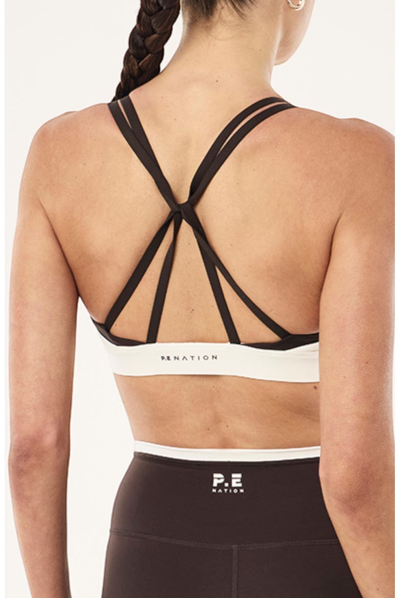 Activate Sports Bra, Alternate, color, COFFEE/ IVORY
