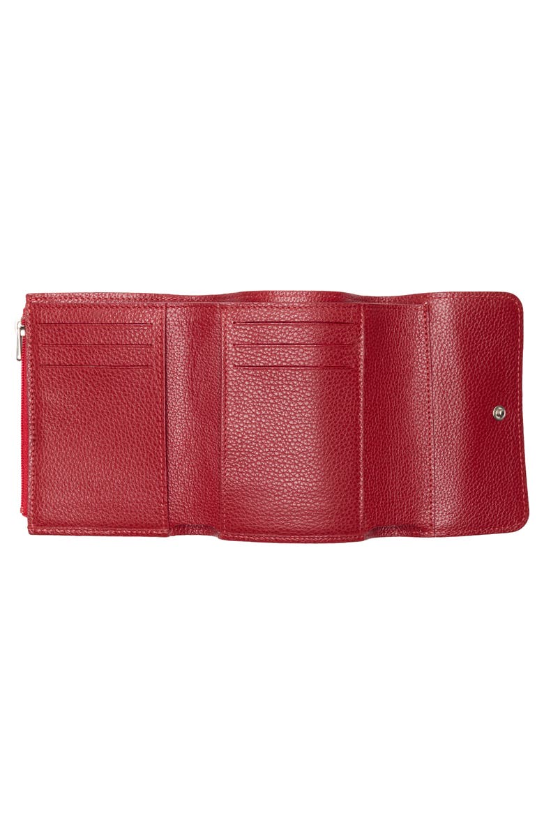 Longchamp Compact Leather Wallet, Alternate, color, Vermilion