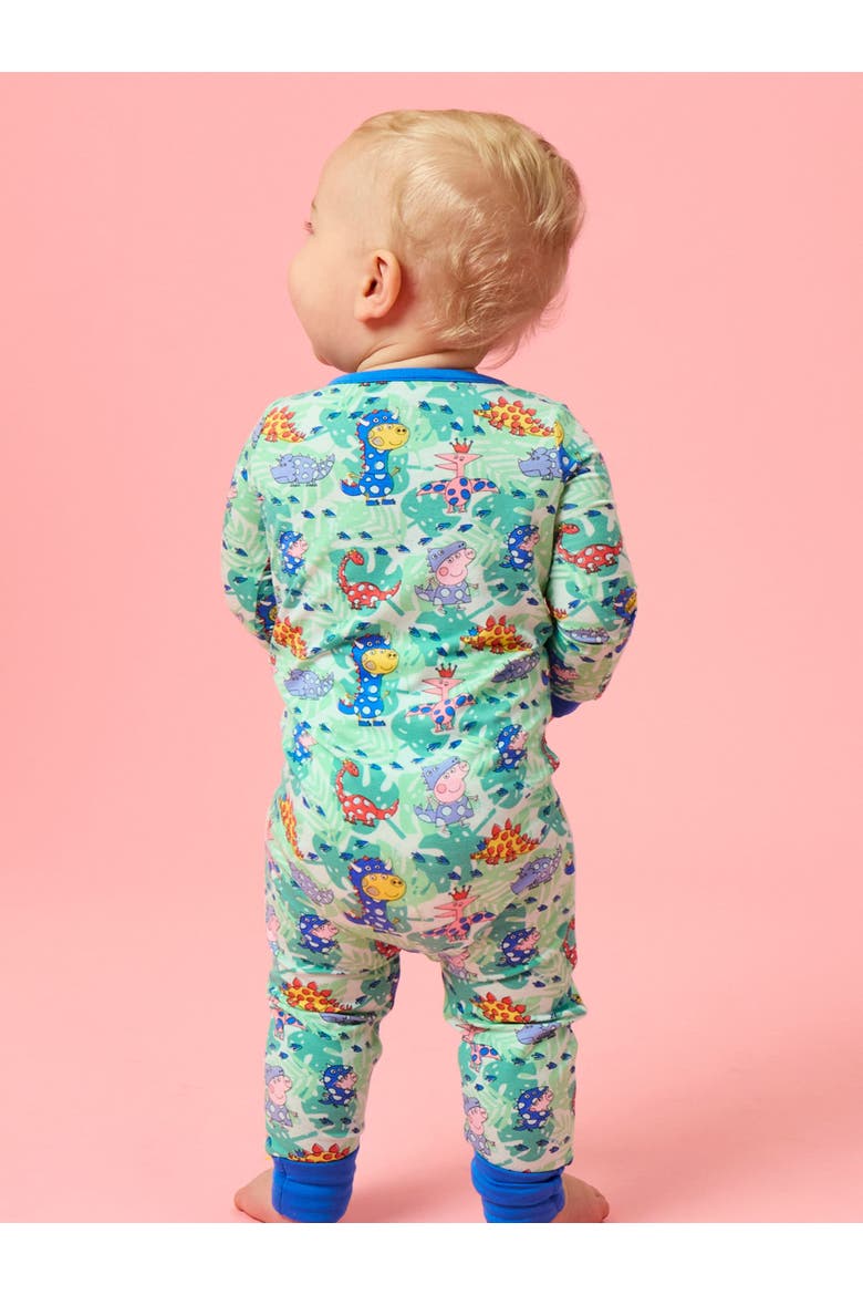 Peppa Pig & Friends Convertible One Piece Pajama, Viscose, Alternate, color, Dinosaur Peppa Pig & Friends
