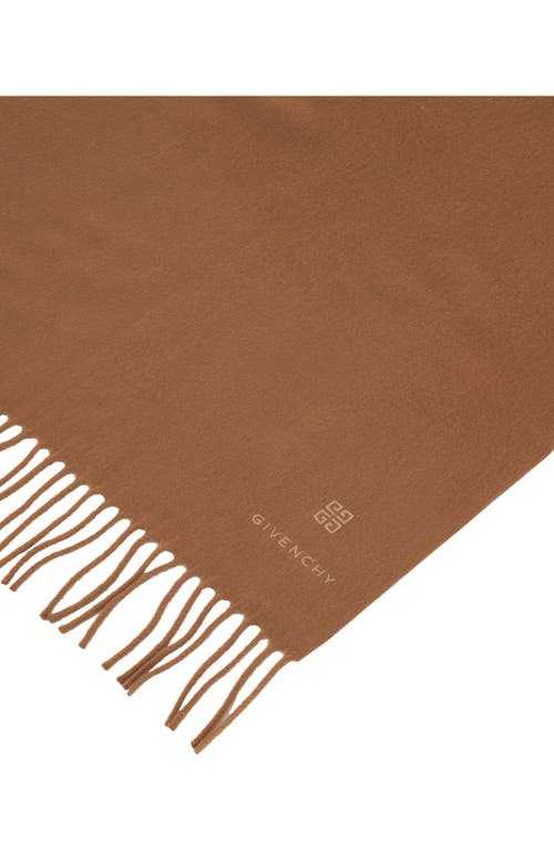 Givenchy Mini 4g Reversible Cashmere Scarf In Brown