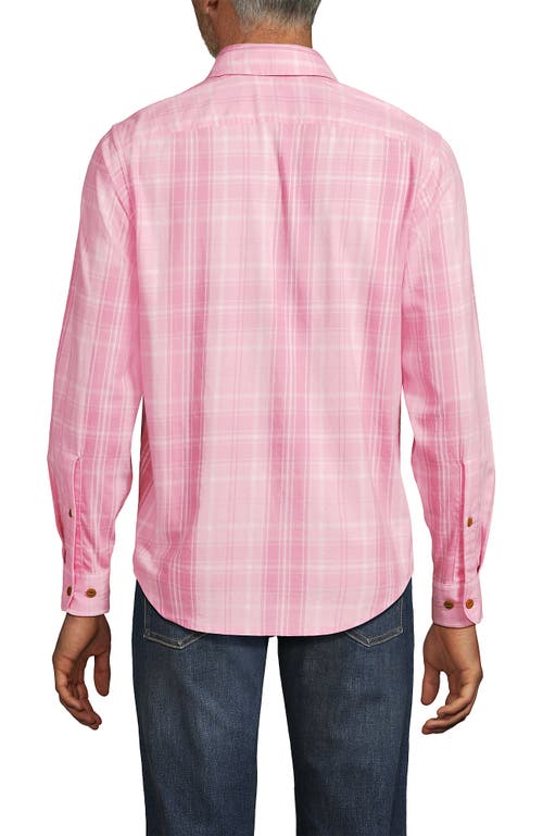 Lands' End Coastal Flannel In Shasta Pink Plaid