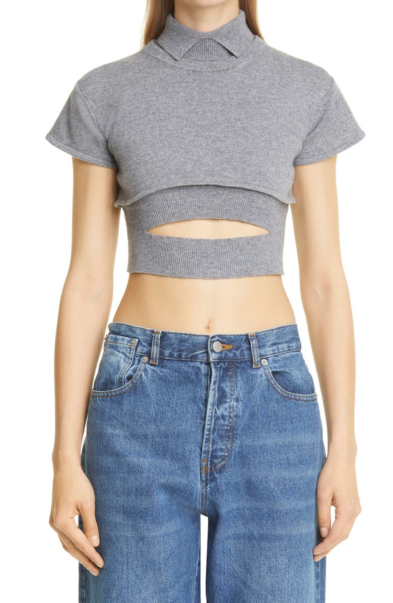 Meryll Rogge Crop Two-Piece Cashmere Sweater Set, Main, color,