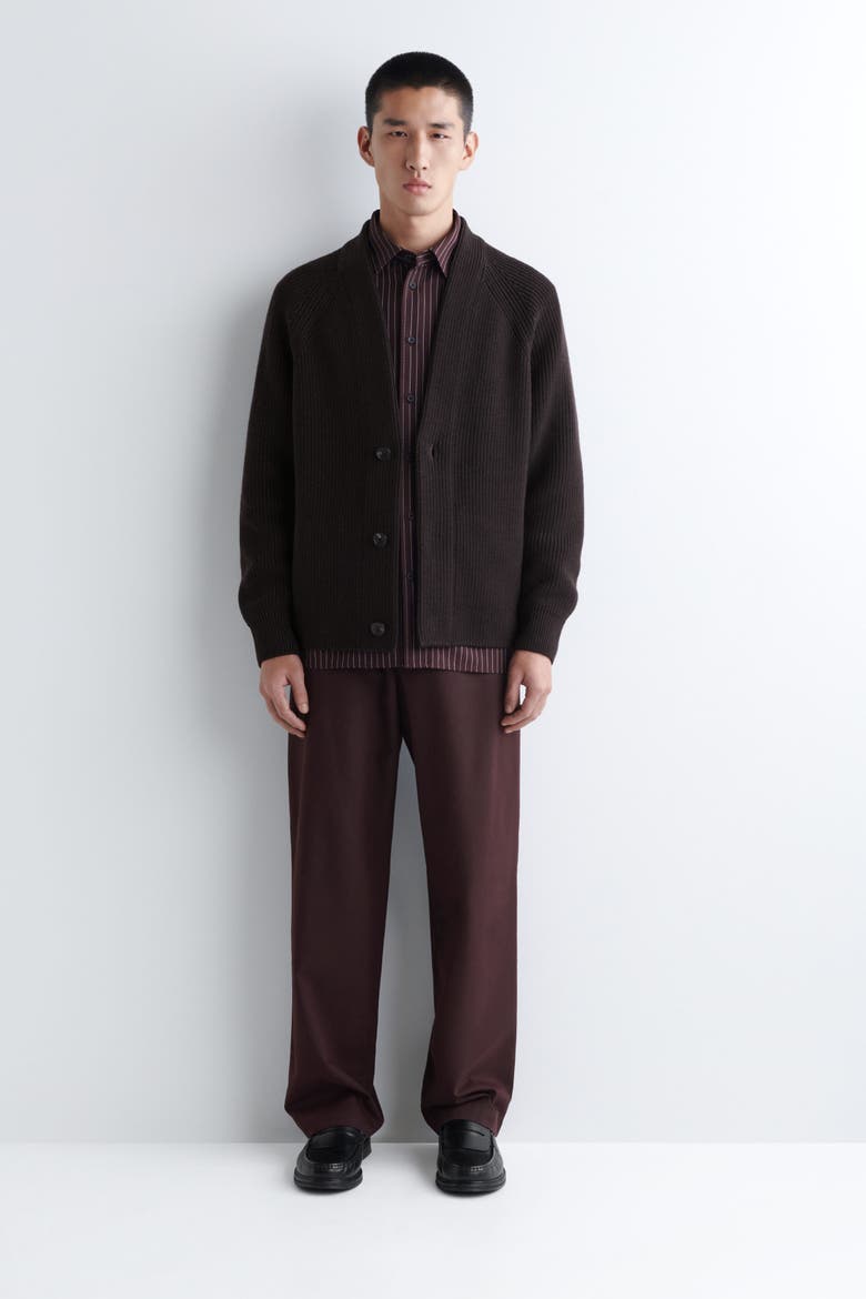 Cotton Regular-Fit Straight-Leg Chinos, Main, color, BORDEAUX