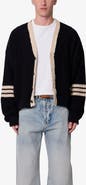 mnml Collegiate Stripe Button-Up Cardigan