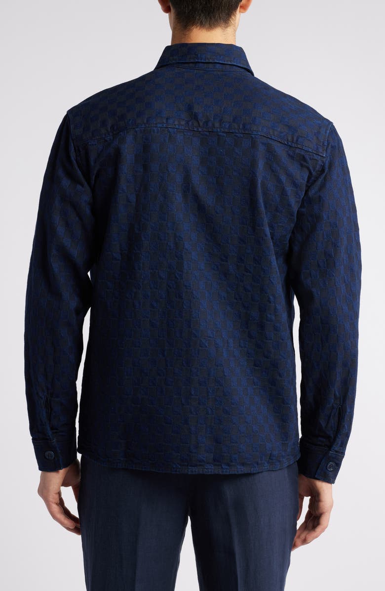 Percival Checkerboard Denim Button-Up Shirt, Alternate, color,