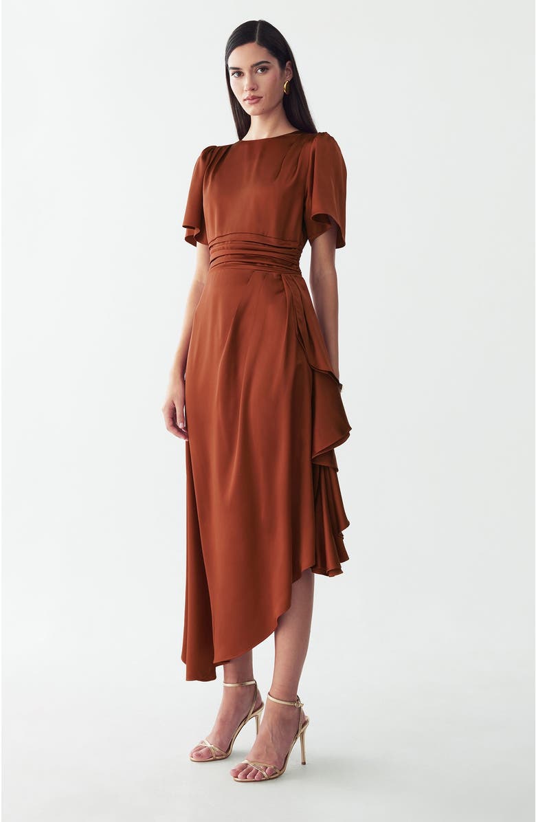 WILLA Narissa Midi Dress, Alternate, color, Copper