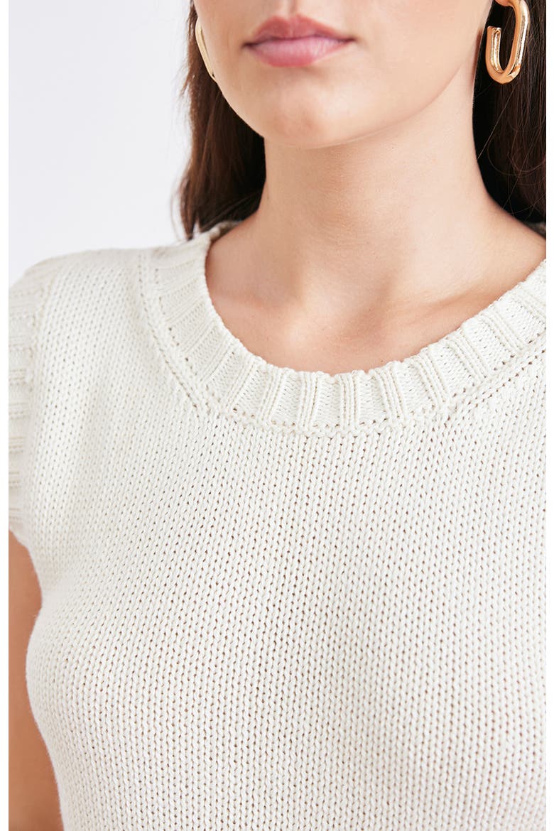 Helena Cotton Sweater Tank, Alternate, color, Oat Milk