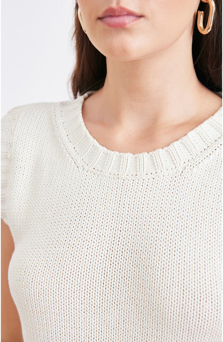 Paneros Clothing Helena Cotton Sweater Tank, Alternate, color, Oat Milk