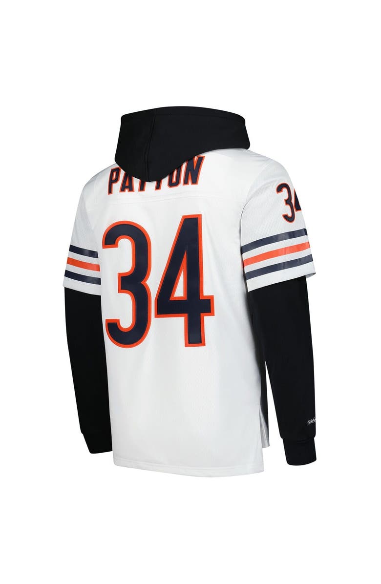 Mitchell & Ness Men's Mitchell & Ness Walter Payton White Chicago Bears Player Name & Number Hoodie Legacy Jersey, Alternate, color, 