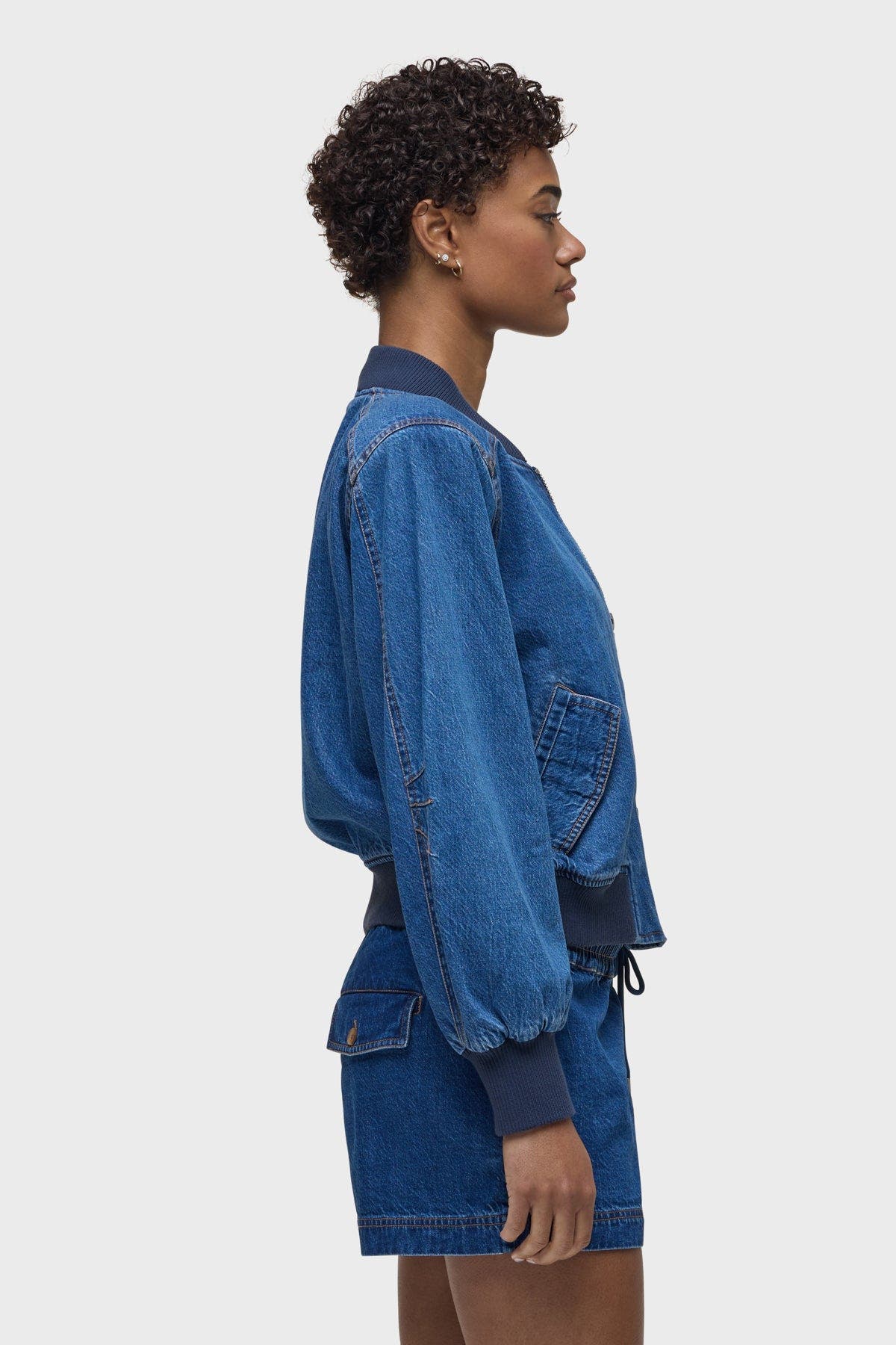 Denim Bomber Jacket - image 2