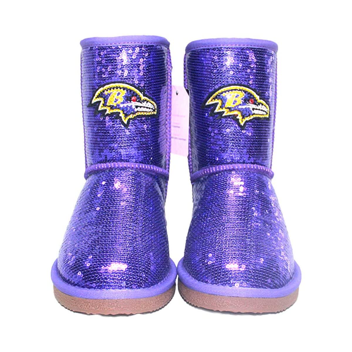 CUCE Women's Cuce Baltimore Ravens Sequin Boots, Alternate, color, 